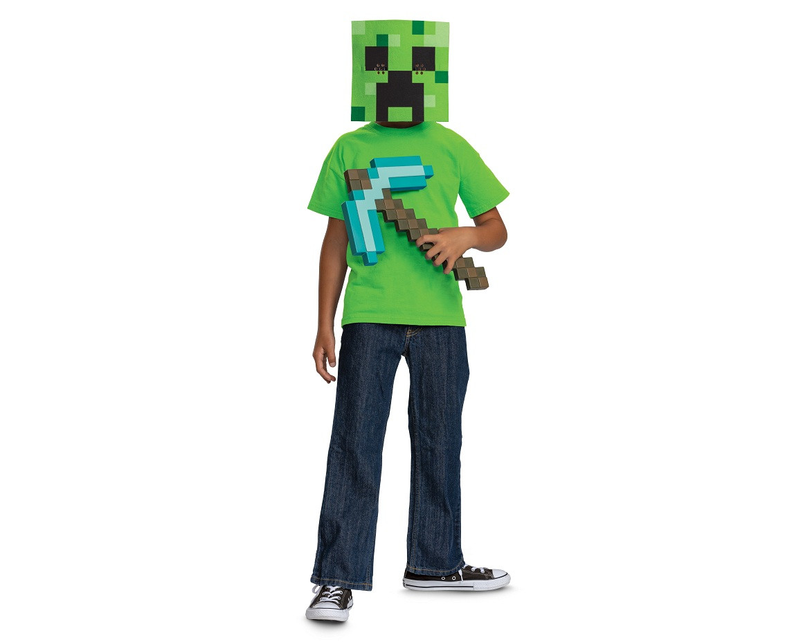 Minecraft Pickaxe and Mask set, (license), one size